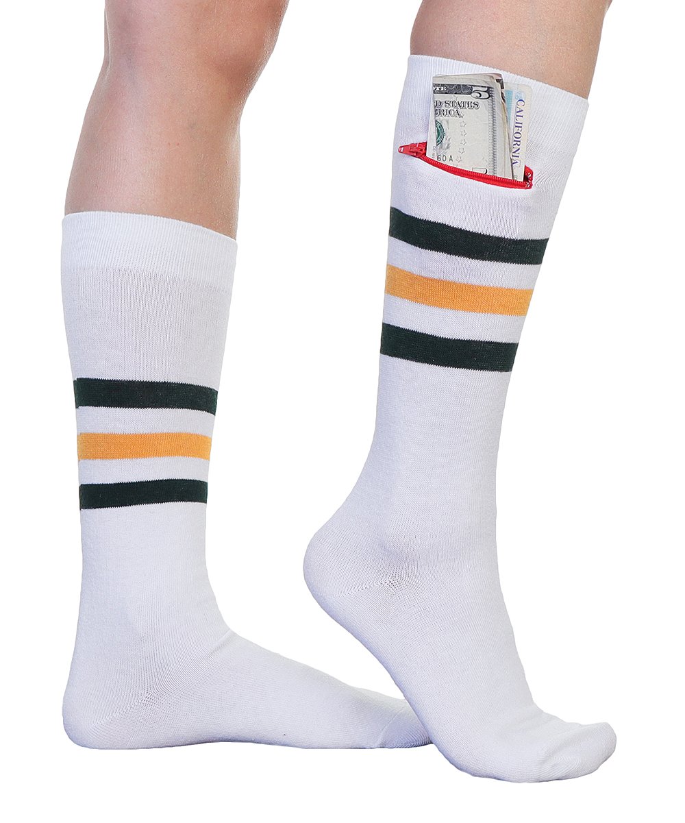 2 Pack Bundle White Sport Stripe (Small/Medium)